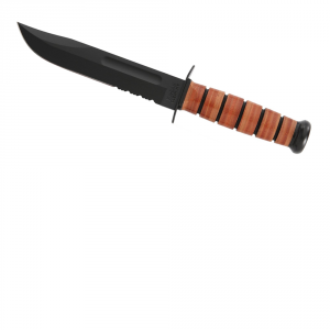Ka-Bar U.S. Army Serrated Edge Knife - Brown - Fixed Blade - Kabar Knives